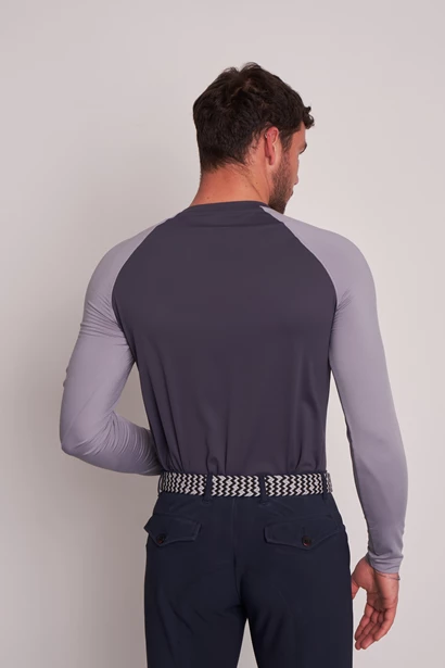 MAGLIETTA M/L DA UOMO   -   MEN   DARK GRAY/LIGHT GRAY