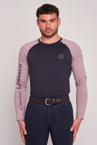 MAGLIETTA M/L DA UOMO   -   MEN   NAVY/BEIGE