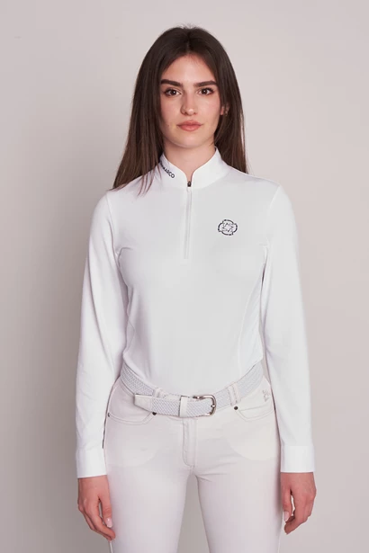 PAOLA WHITE POLO DA CONCORSO DONNA MANICA LUNGA