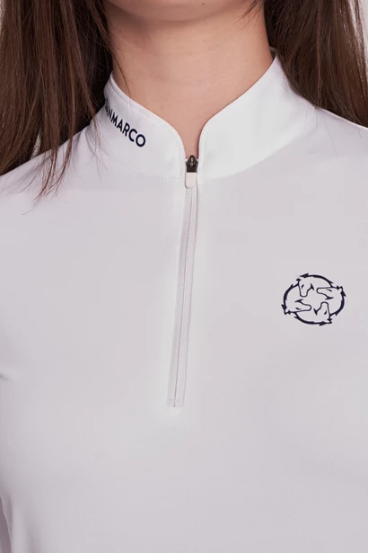 PAOLA WHITE POLO DA CONCORSO DONNA MANICA LUNGA
