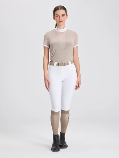 VERONA TAUPE POLO DA CONCORSO DONNA MANICA CORTA