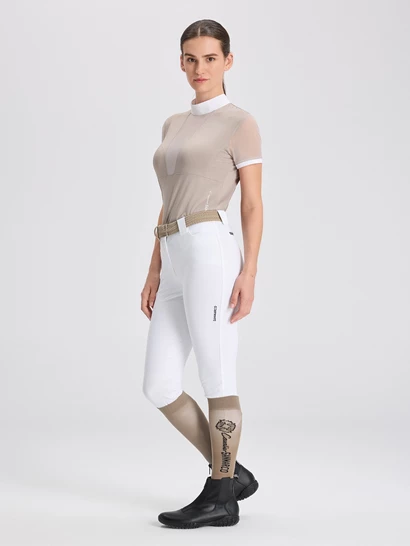 VERONA TAUPE POLO DA CONCORSO DONNA MANICA CORTA