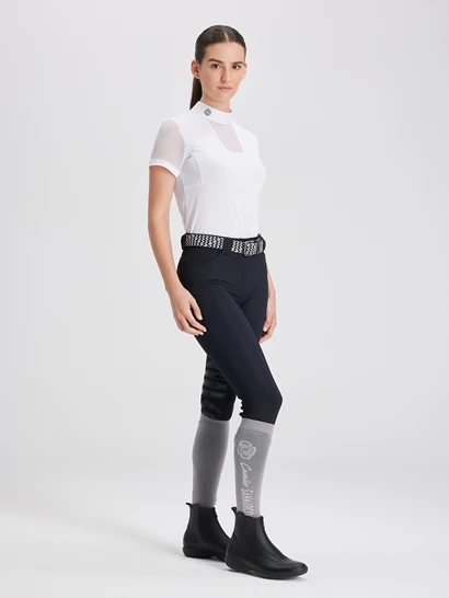 VERONA WHITE POLO DA CONCORSO DONNA MANICA CORTA