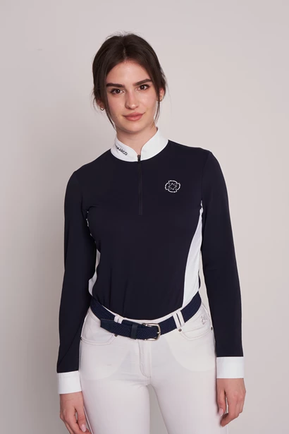 POLO DA CONCORSO DONNA M/L   -   WOMEN   NAVY/WHITE