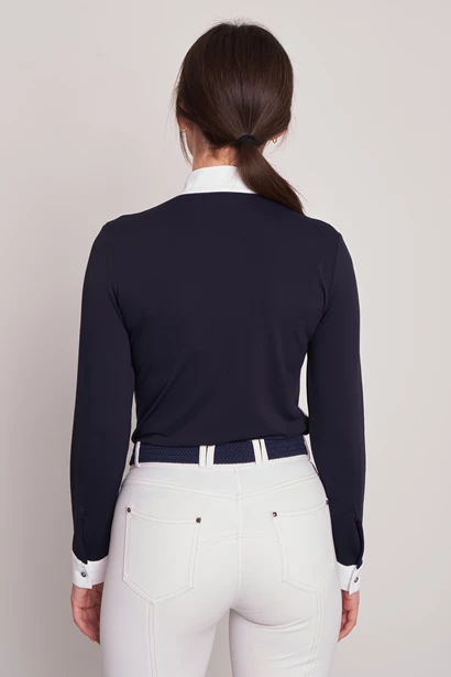 POLO DA CONCORSO DONNA M/L   -   WOMEN   NAVY/WHITE