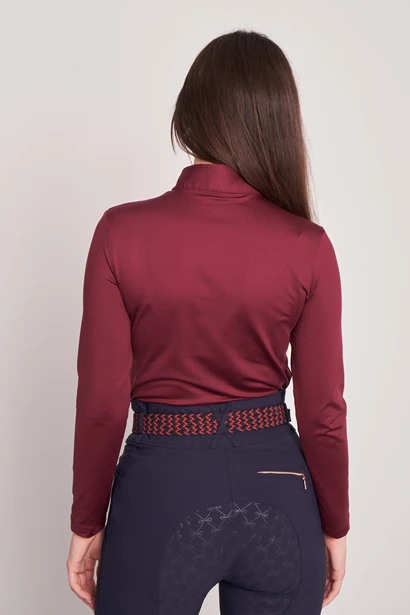 MAGILETTA DONNA M/L QUARTER ZIP   -   WOMEN   BORDEAUX/BORDEAUX