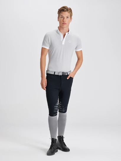 ZANNONE LIGHT GRAY POLO DA CONCORSO UOMO MANICA CORTA