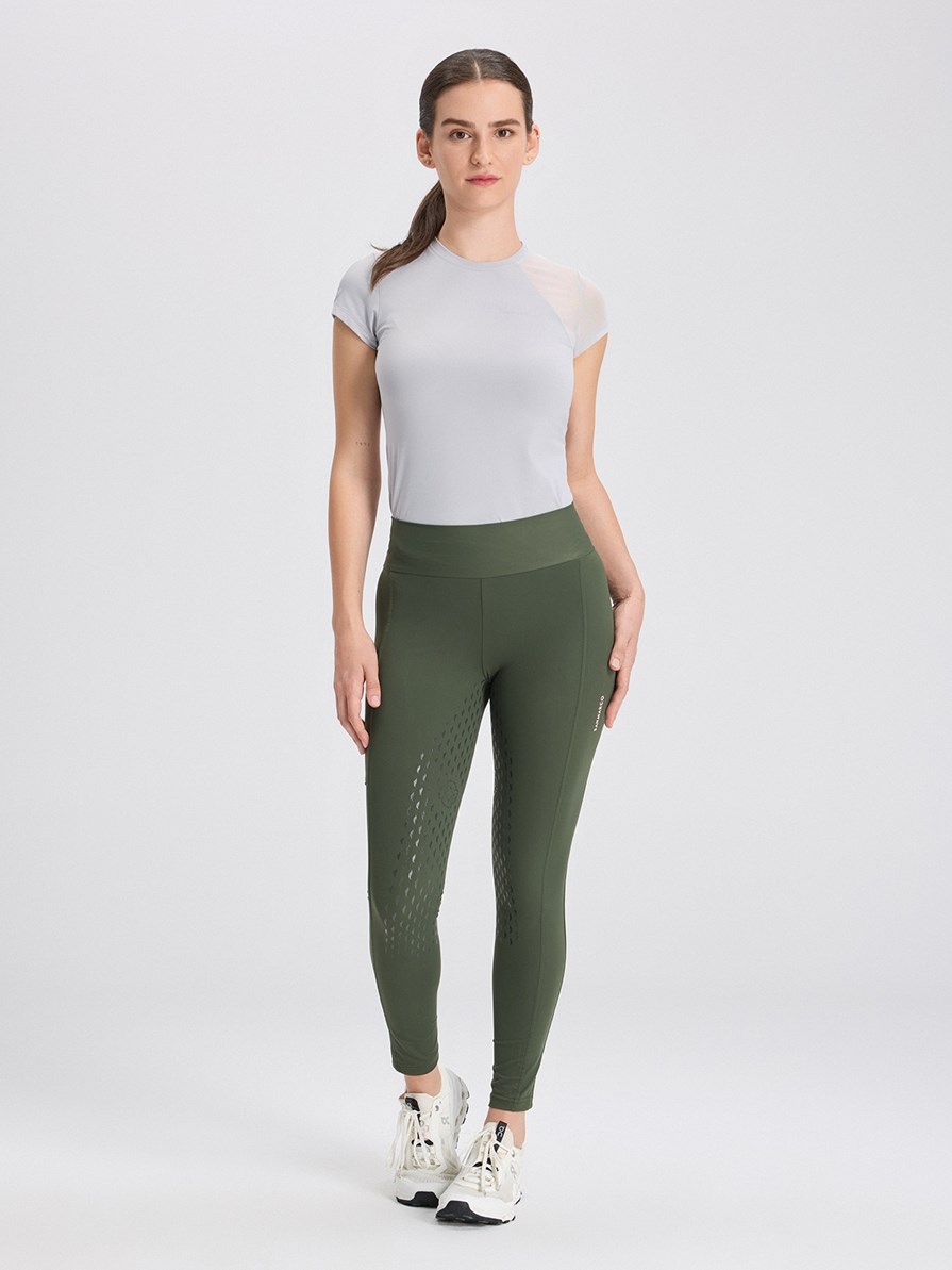 ALLEGRA GREEN LEGGINGS FULL GRIP PRO DA DONNA