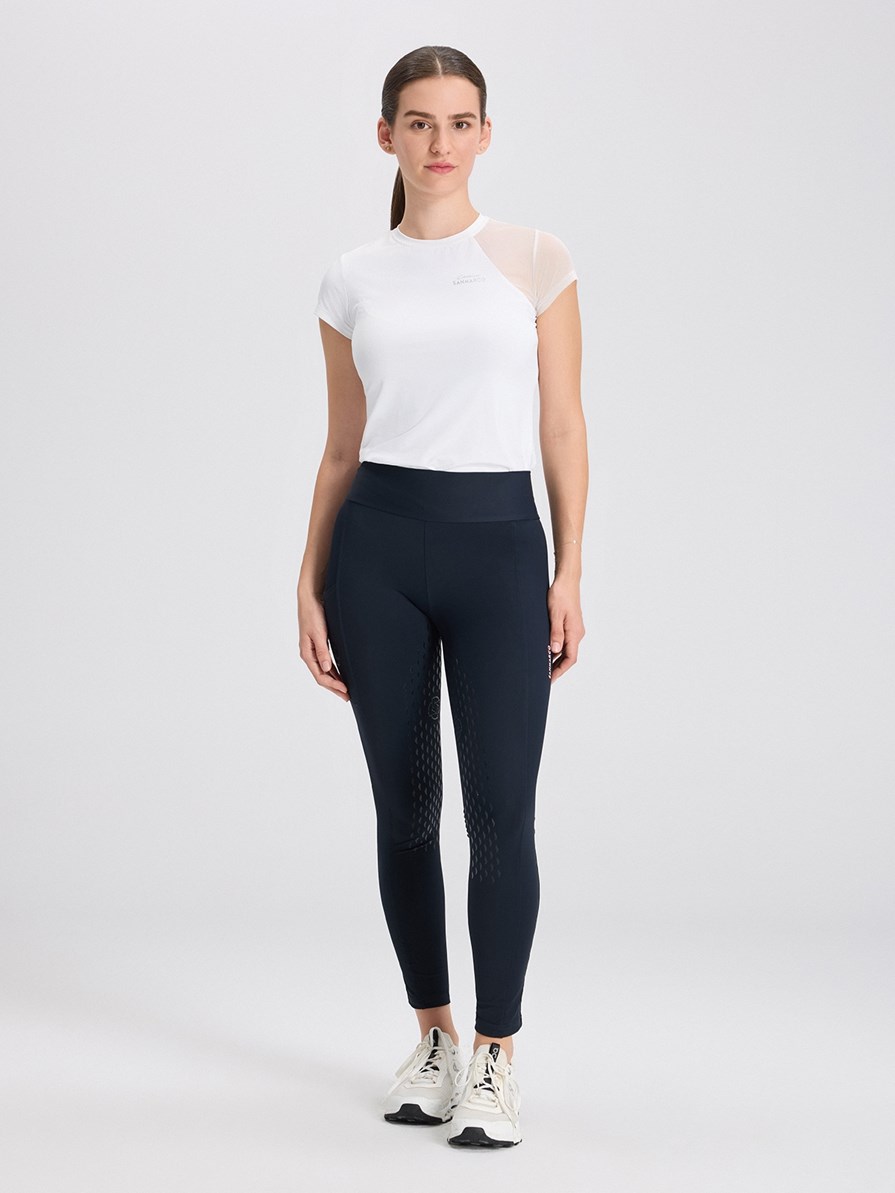 ALLEGRA NAVY WOMEN'S FULL GRIP PRO LEGGINGS