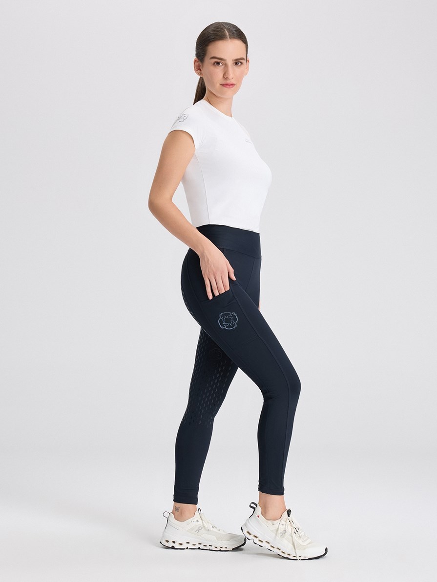 ALLEGRA NAVY WOMEN'S FULL GRIP PRO LEGGINGS