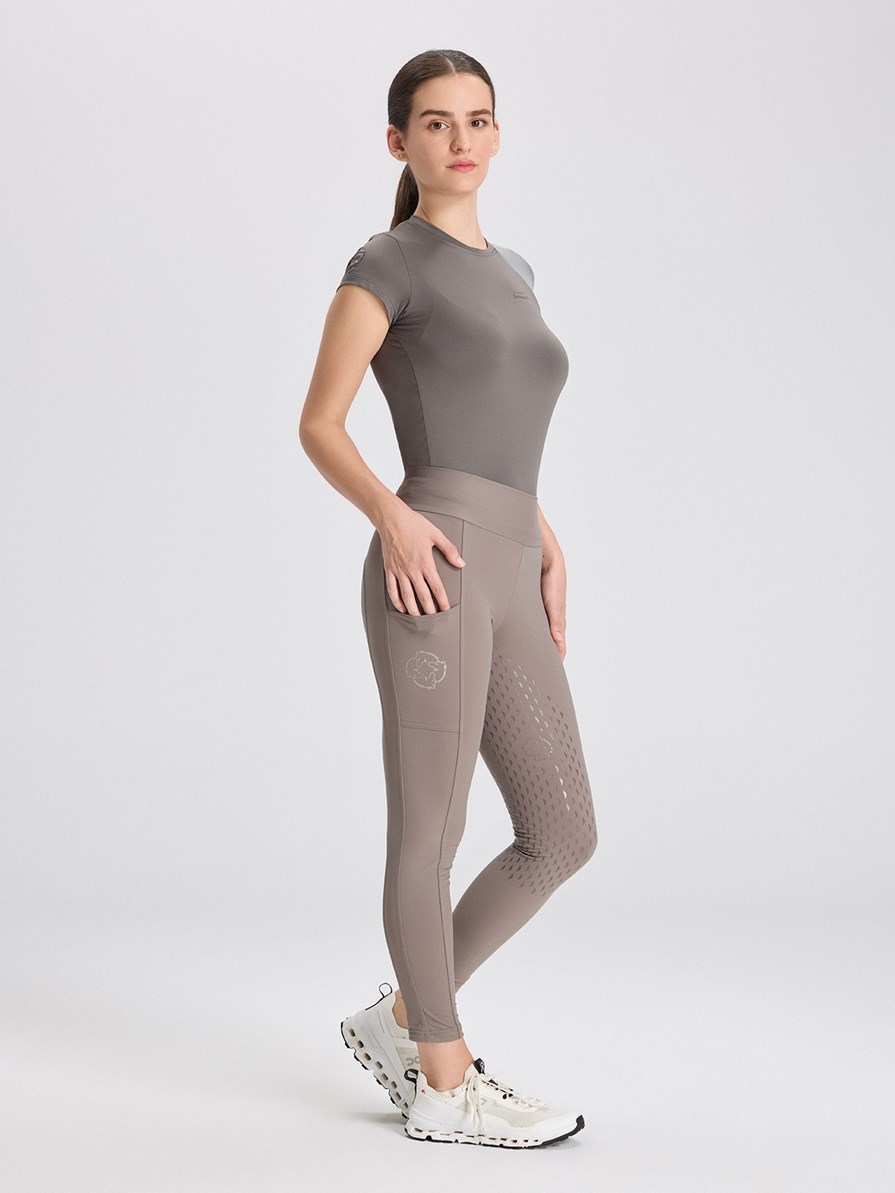 ALLEGRA TAUPE LEGGINGS FULL GRIP PRO DA DONNA