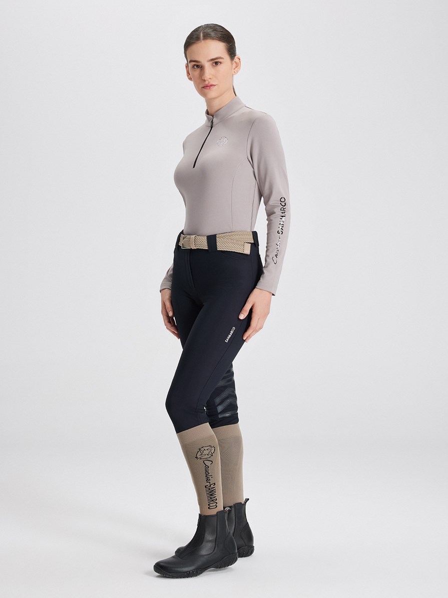 ASPEN BEIGE WOMEN'S LONG SLEEVE BASE LAYER QUARTER ZIP
