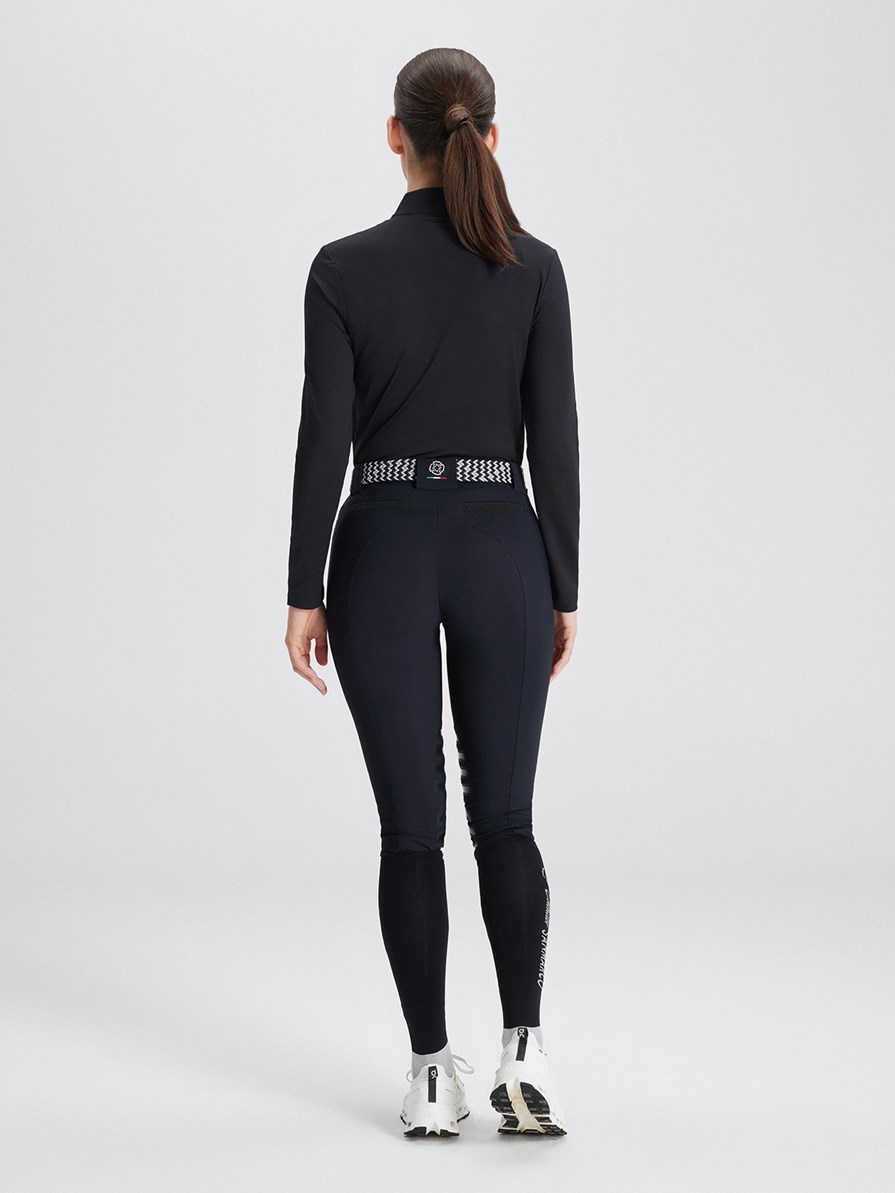 ASPEN BLACK MAGILETTA DONNA MANICA LUNGA QUARTER ZIP