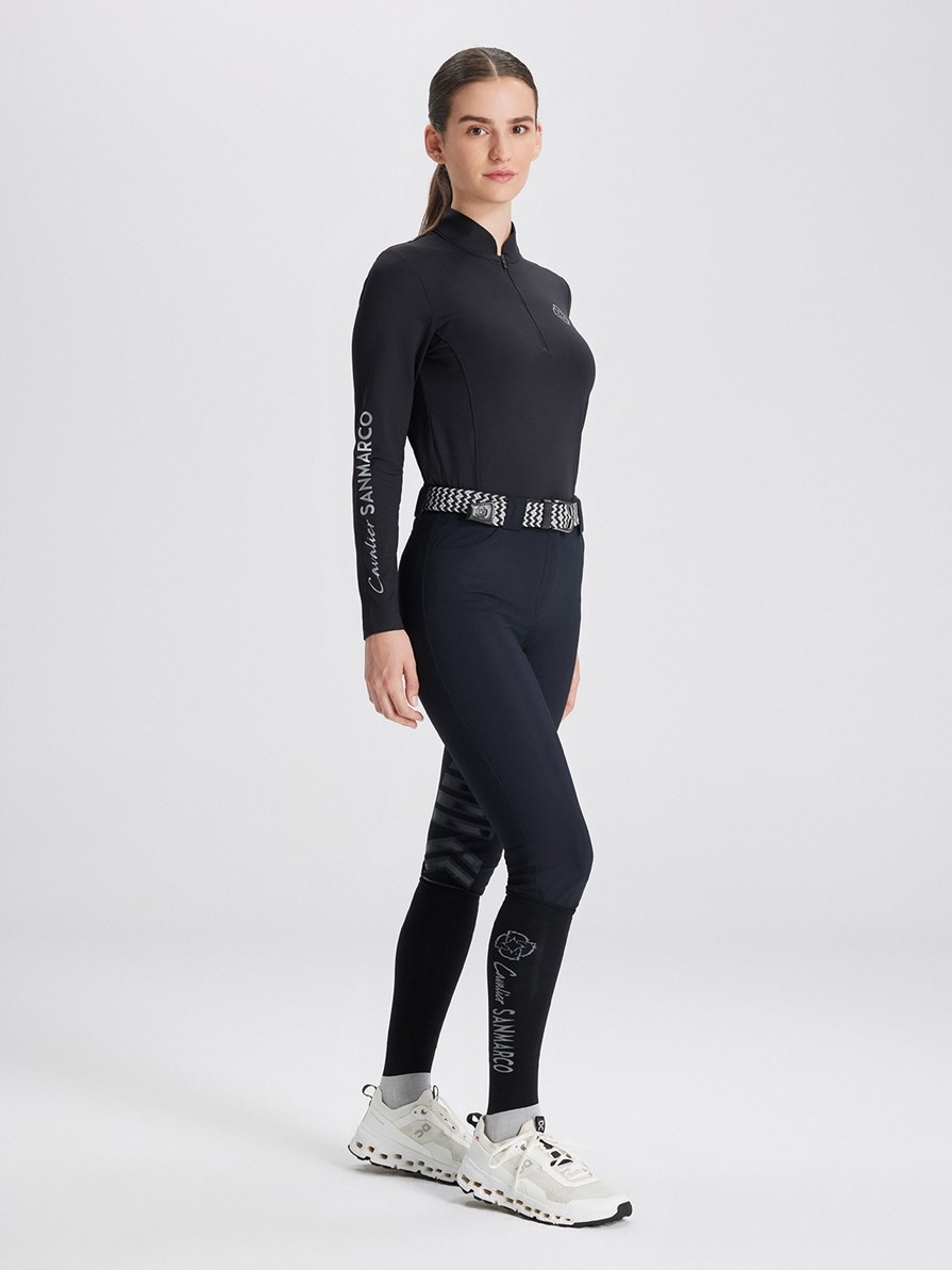 ASPEN BLACK WOMEN'S LONG SLEEVE BASE LAYER QUARTER ZIP 