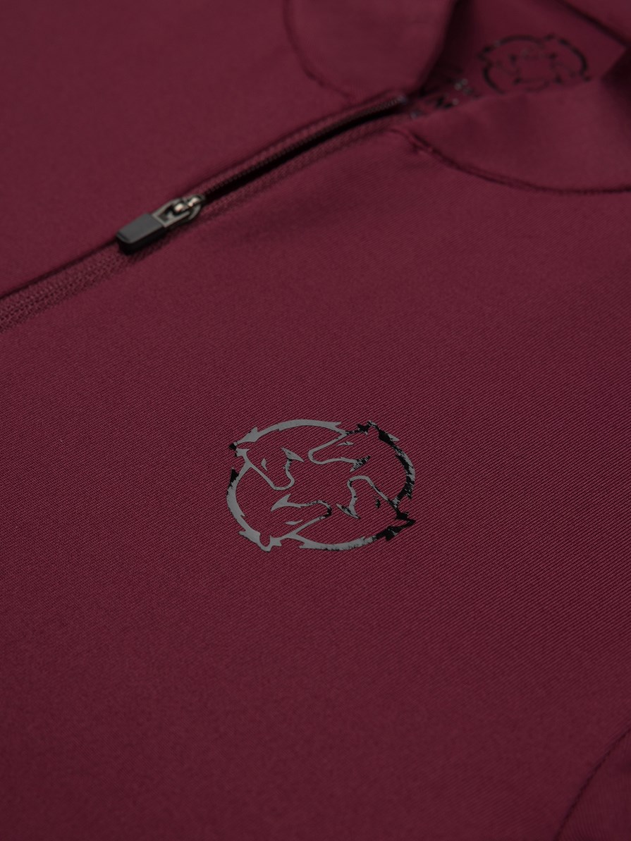 ASPEN BORDEAUX WOMEN'S LONG SLEEVE BASE LAYER QUARTER ZIP 