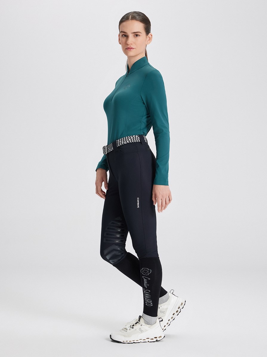 ASPEN GREEN WOMEN'S LONG SLEEVE BASE LAYER QUARTER ZIP 