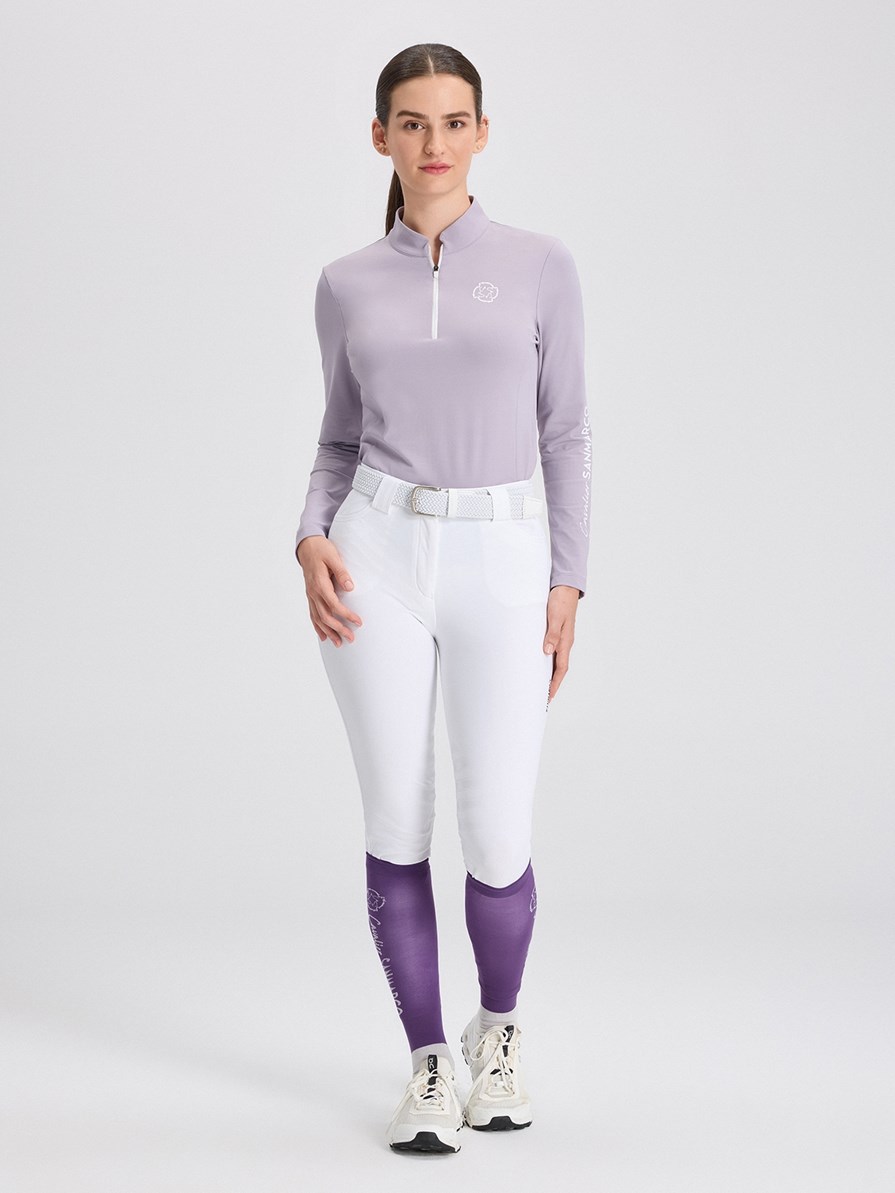 ASPEN LILAC WOMEN'S LONG SLEEVE BASE LAYER QUARTER ZIP