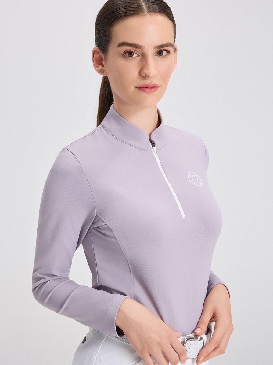 ASPEN LILAC WOMEN'S LONG SLEEVE BASE LAYER QUARTER ZIP
