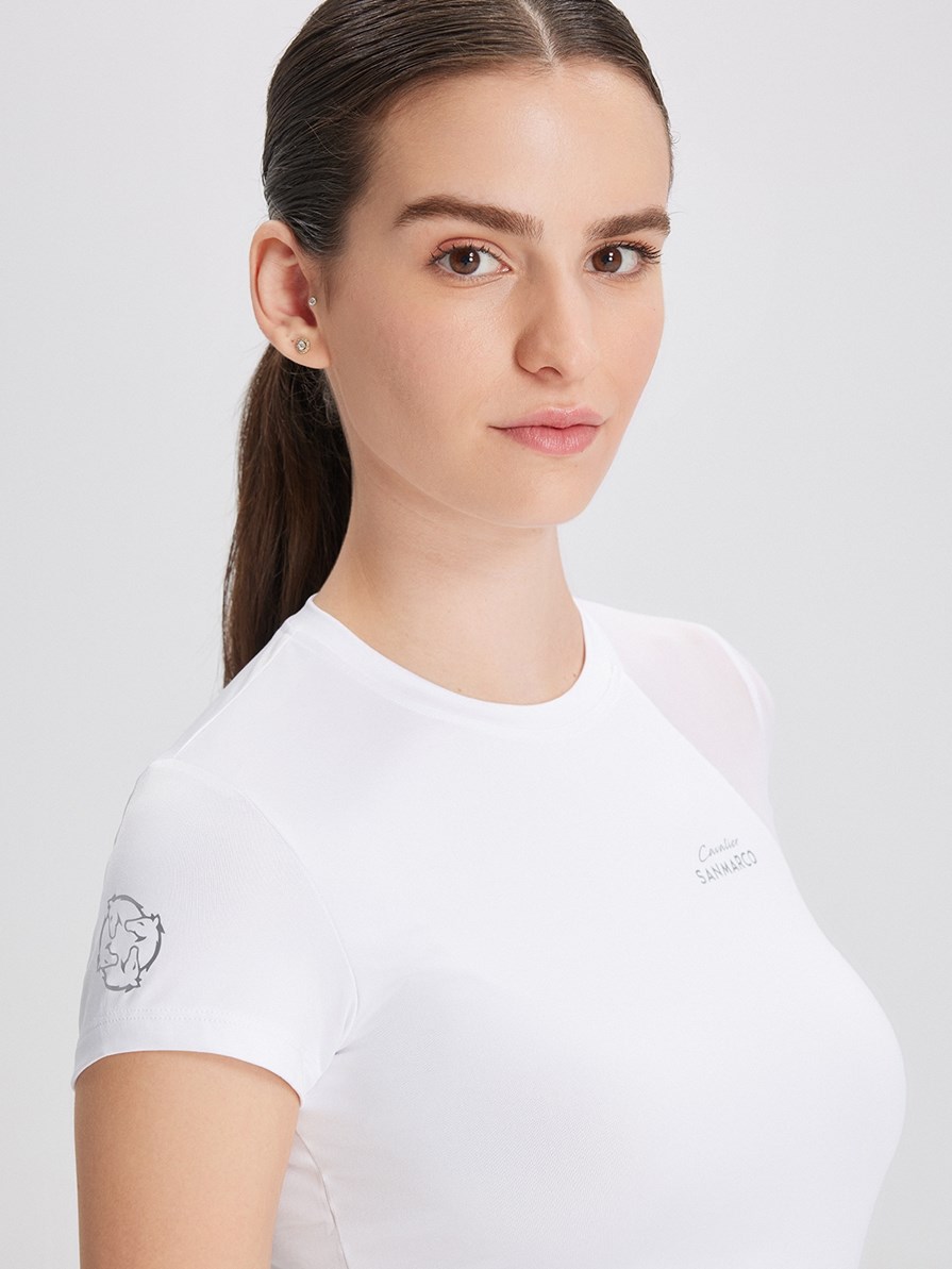 BELLA WHITE WOMEN'S TECH T-SHIRT 
