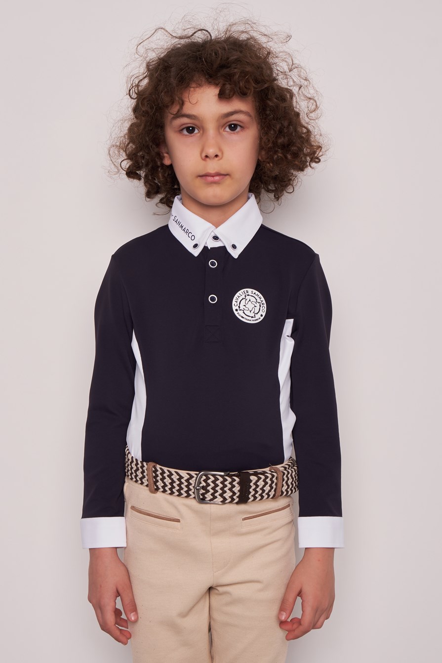 POLO DA CONCORSO RAGAZZO M/L   -   KIDS BOY   NAVY/WHITE