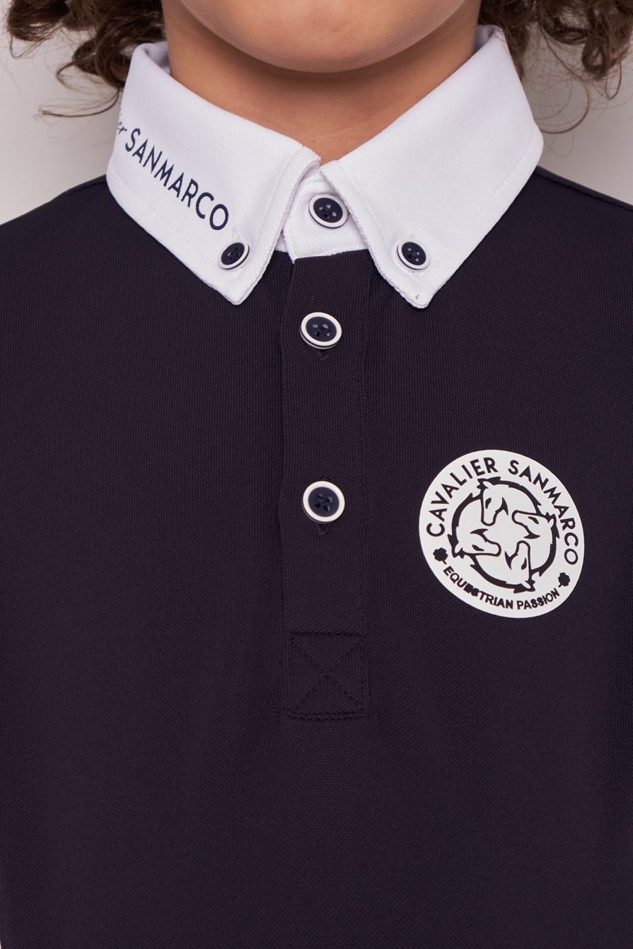 POLO DA CONCORSO RAGAZZO M/L   -   KIDS BOY   NAVY/WHITE