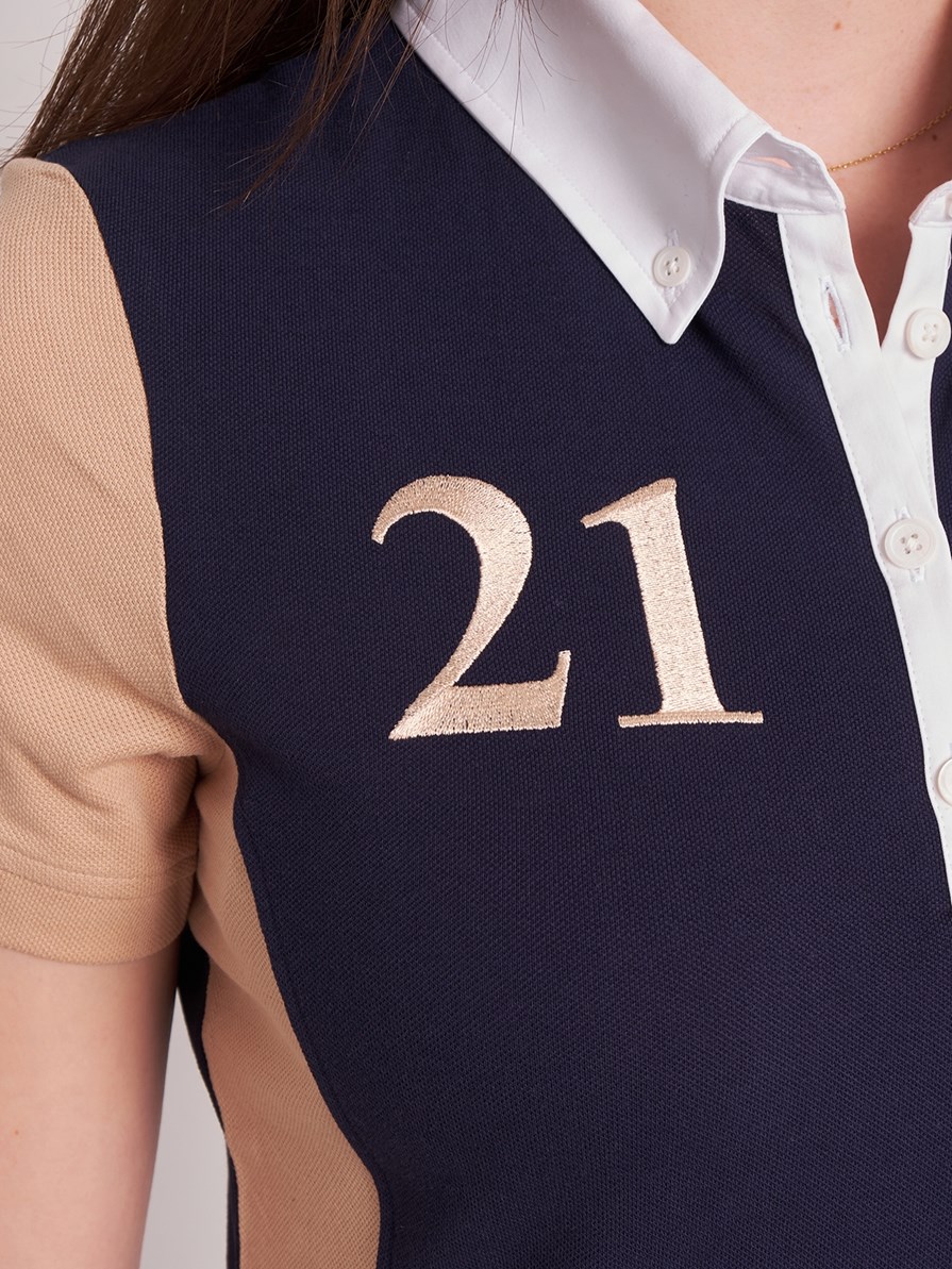CANNES NAVY/BEIGE WOMEN'S SOFT TRAINING POLO