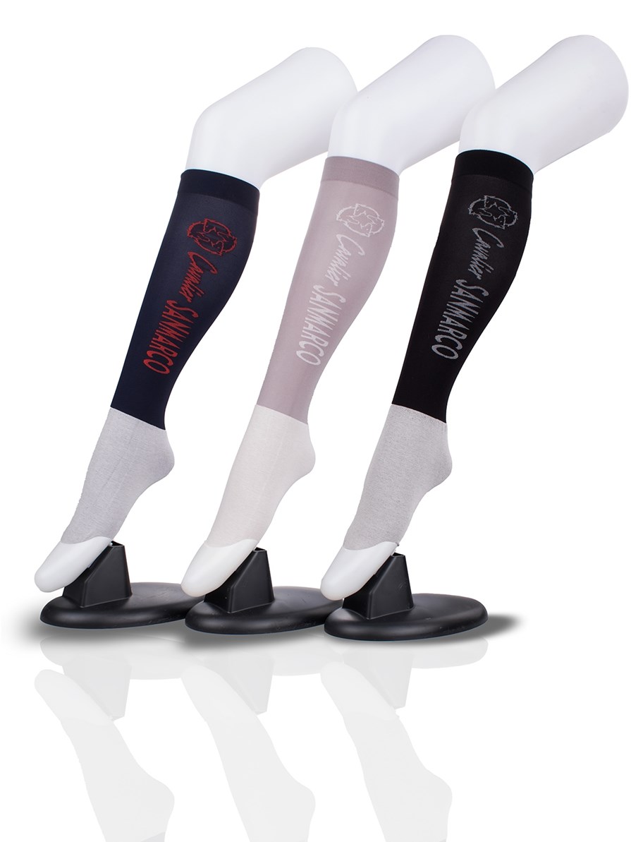 CAPRI-3XB SET #1/Navy,L.Gray,Black UNISEX SUMMER RIDING SOCKS 3 PACK BUNDLE 