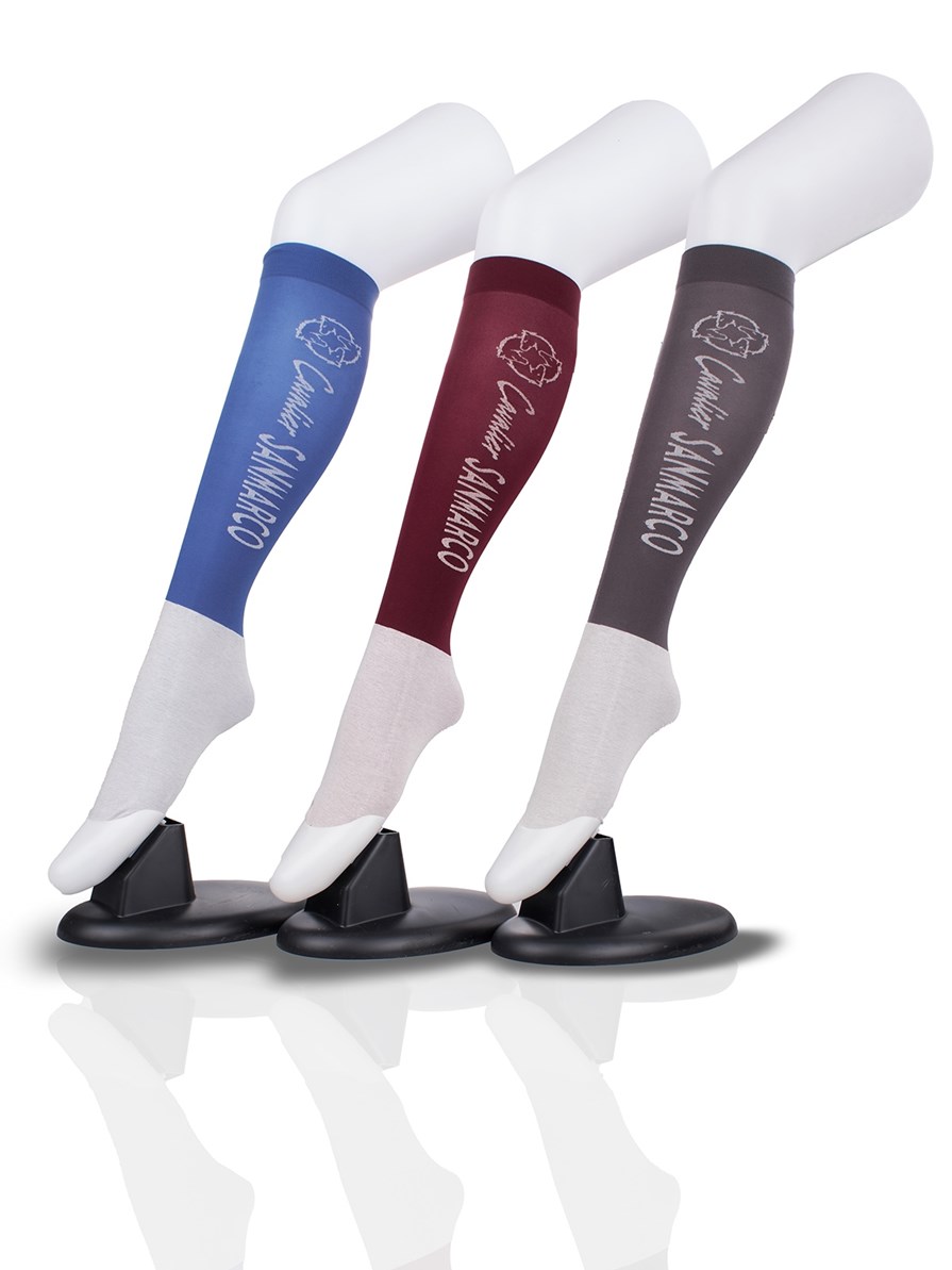 CAPRI-3XB SET #4/Blue,Bordeaux,D.Gray UNISEX SUMMER RIDING SOCKS 3 PACK BUNDLE 