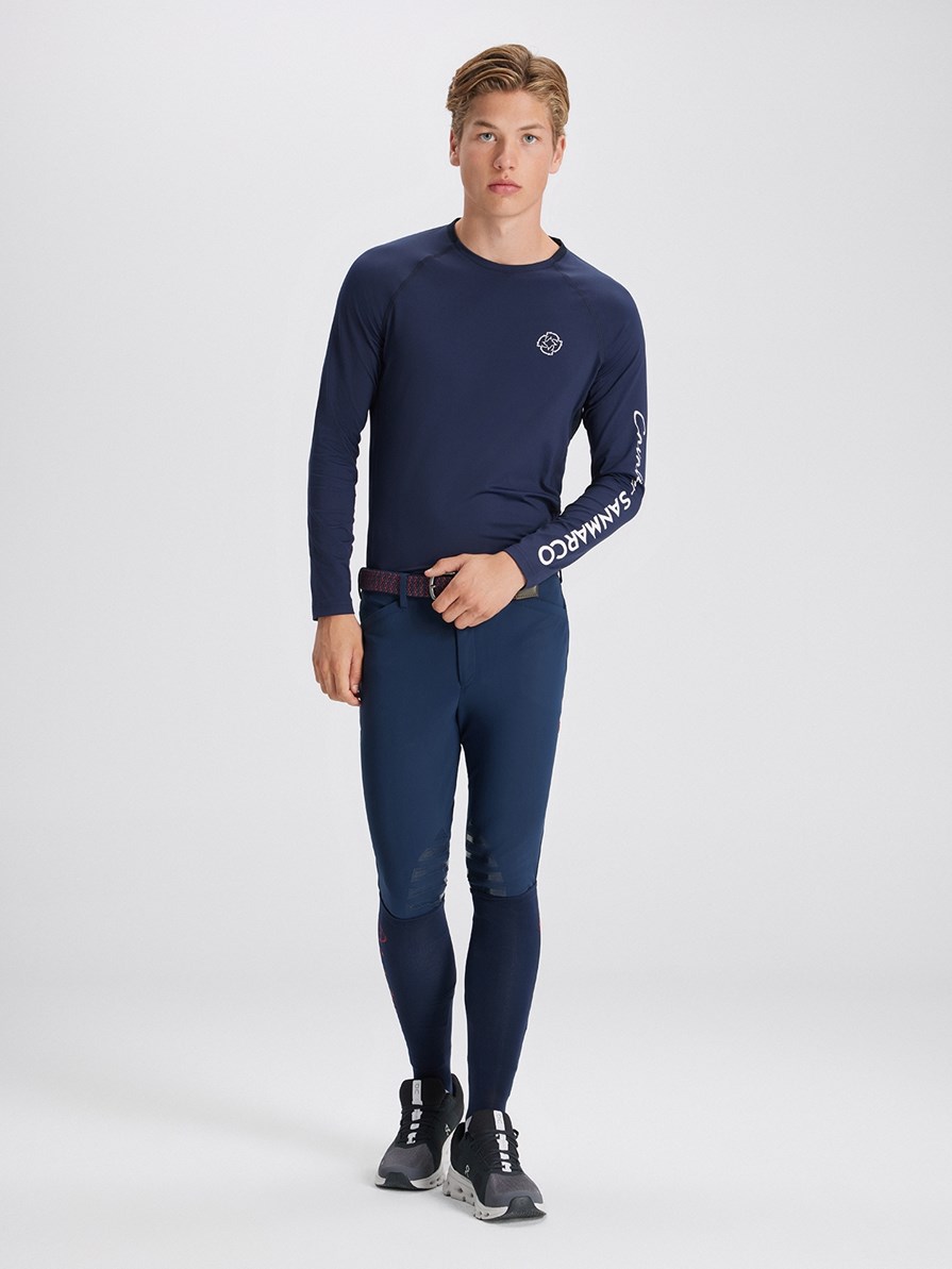 COPENHAGEN NAVY MAGLIETTA MANICA LUNGA DA UOMO 