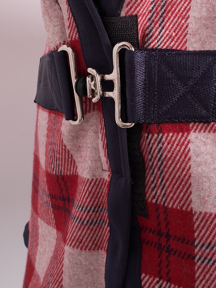DUBLIN MULTI-COLOR CHECK/NAVY COOLER BLANKET