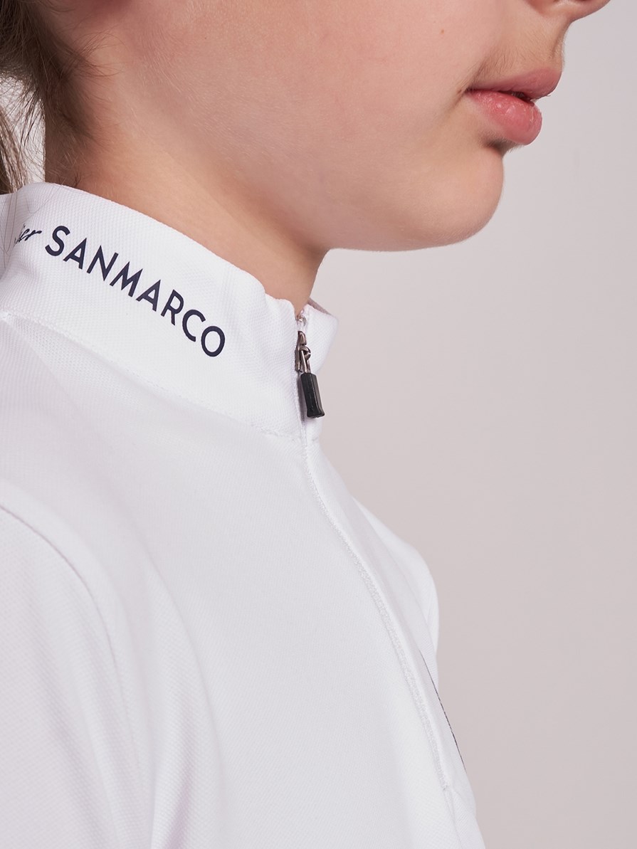 ENZA-JR WHITE KIZ ÇOCUK KISA KOL YARIŞMA POLO