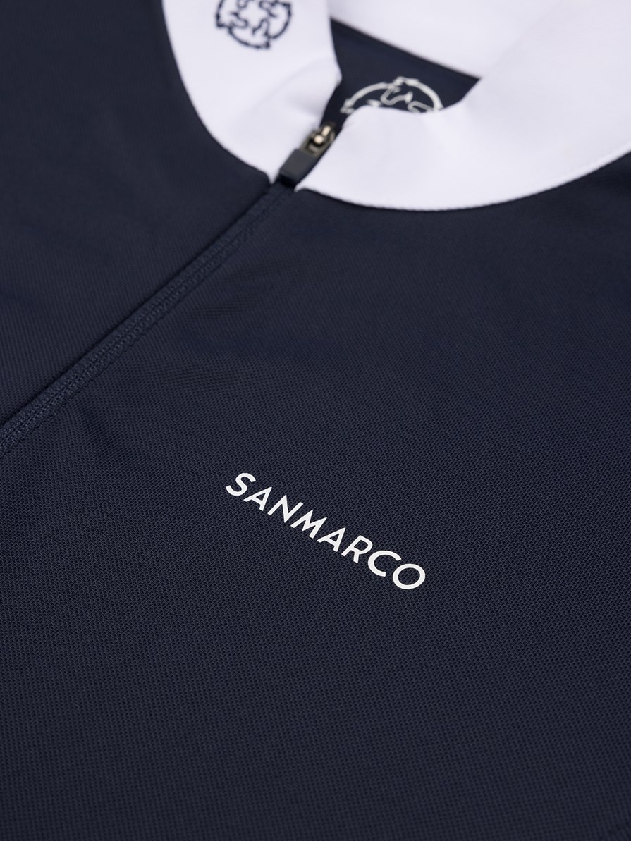 ENZA NAVY/WHITE POLO DA CONCORSO DONNA MANICA CORTA