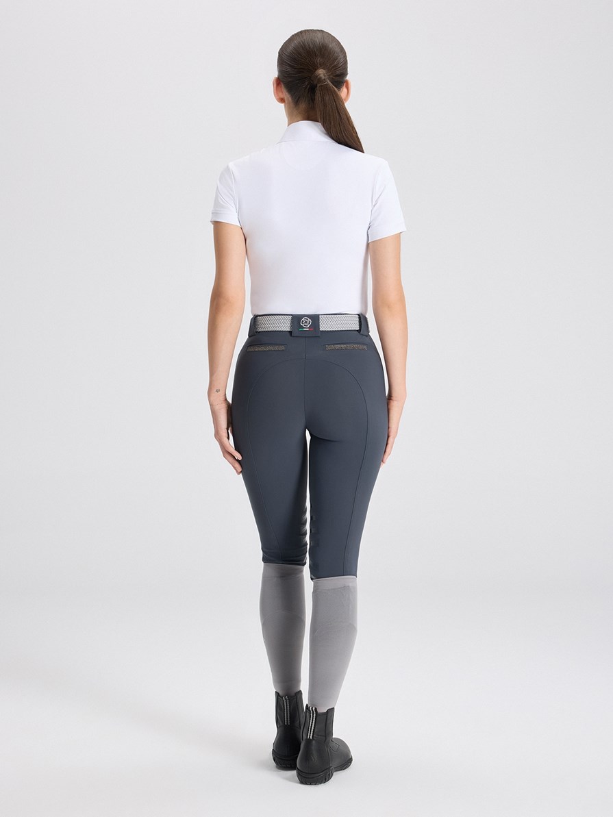ENZA WHITE POLO DA CONCORSO DONNA MANICA CORTA