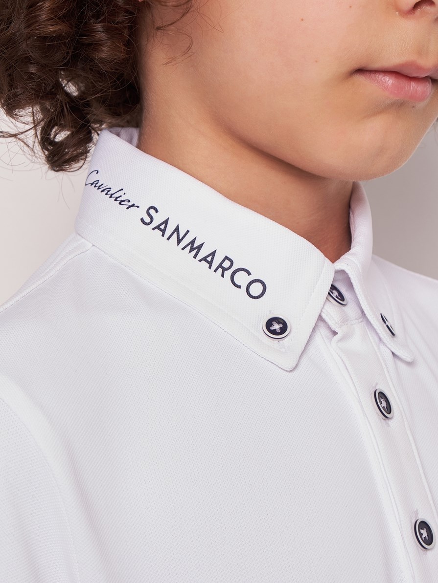 ENZO-JR WHITE ERKEK ÇOCUK KISA KOL YARIŞMA POLO