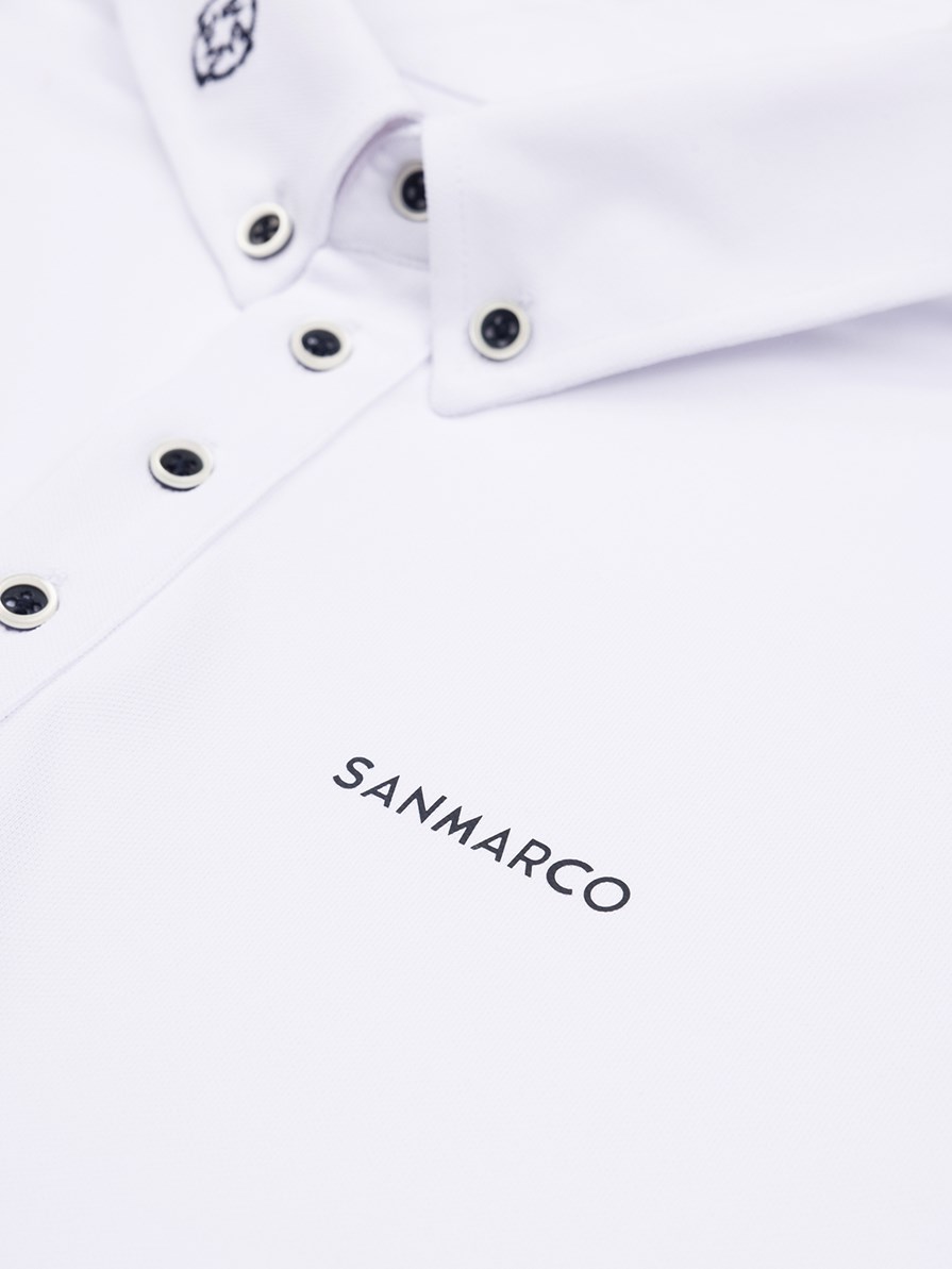 ENZO WHITE/NAVY POLO DA CONCORSO UOMO MANICA CORTA