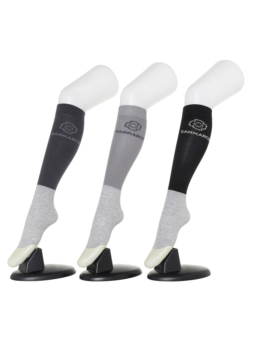 FONDI-3XB SET #4/D.Gray,L.Gray,Black WOMEN'S ALL-SEASON RIDING SOCKS 3 PACK BUNDLE 