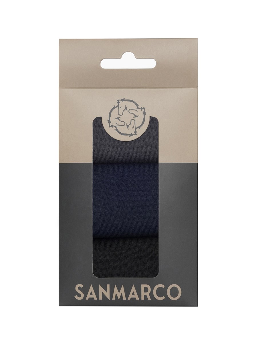 FONDI-3XB SET #5/D.Gray,Navy,Black WOMEN'S ALL-SEASON RIDING SOCKS 3 PACK BUNDLE 
