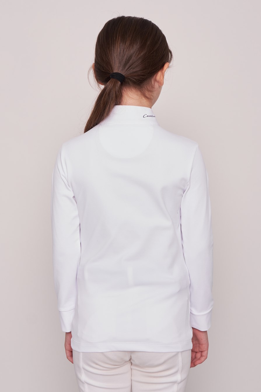 POLO DA CONCORSO RAGAZZA M/L   -   KIDS GIRL   WHITE/WHITE
