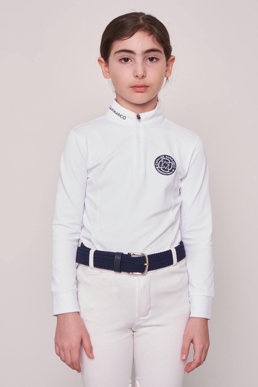 POLO DA CONCORSO RAGAZZA M/L   -   KIDS GIRL   WHITE/WHITE