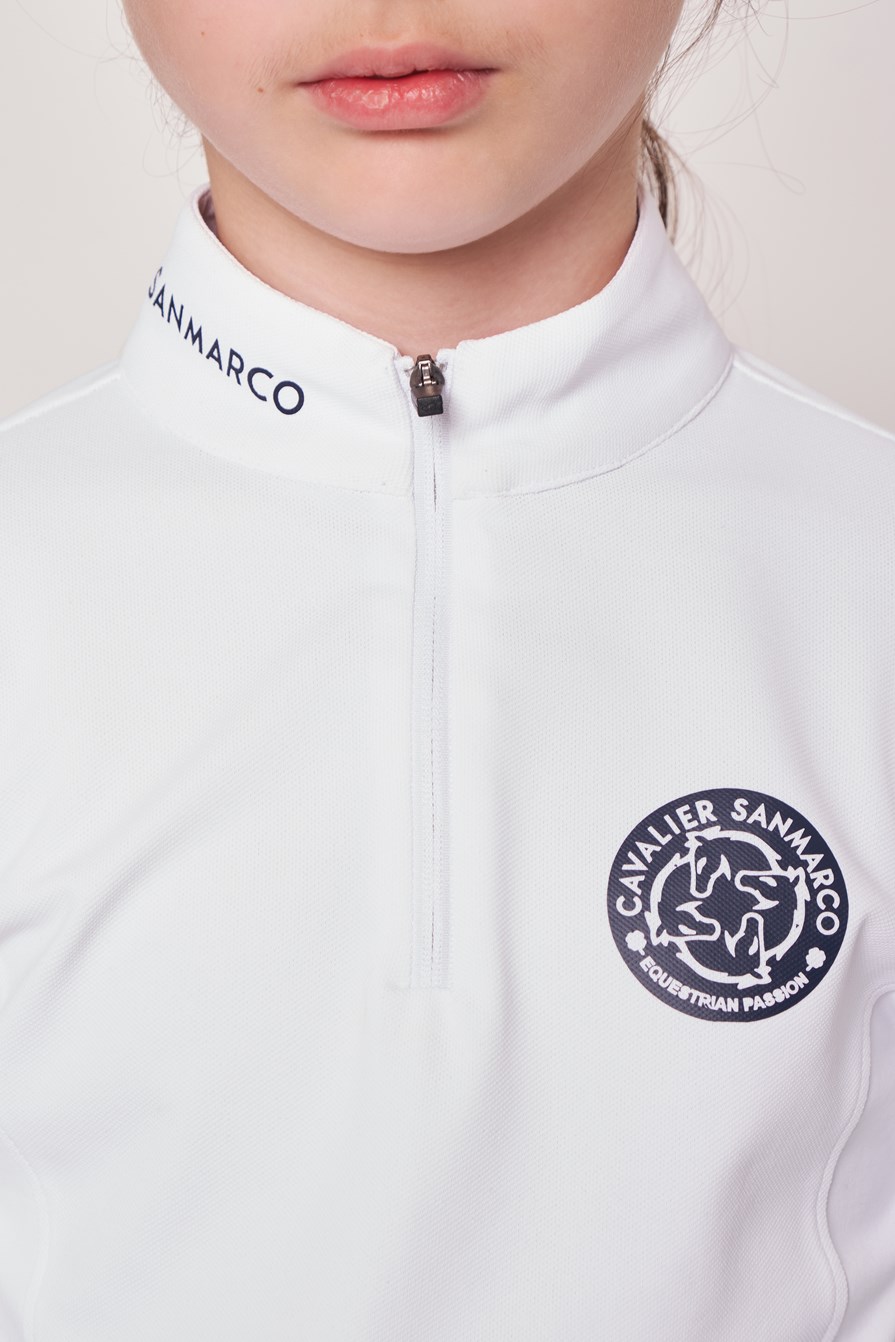 POLO DA CONCORSO RAGAZZA M/L   -   KIDS GIRL   WHITE/WHITE