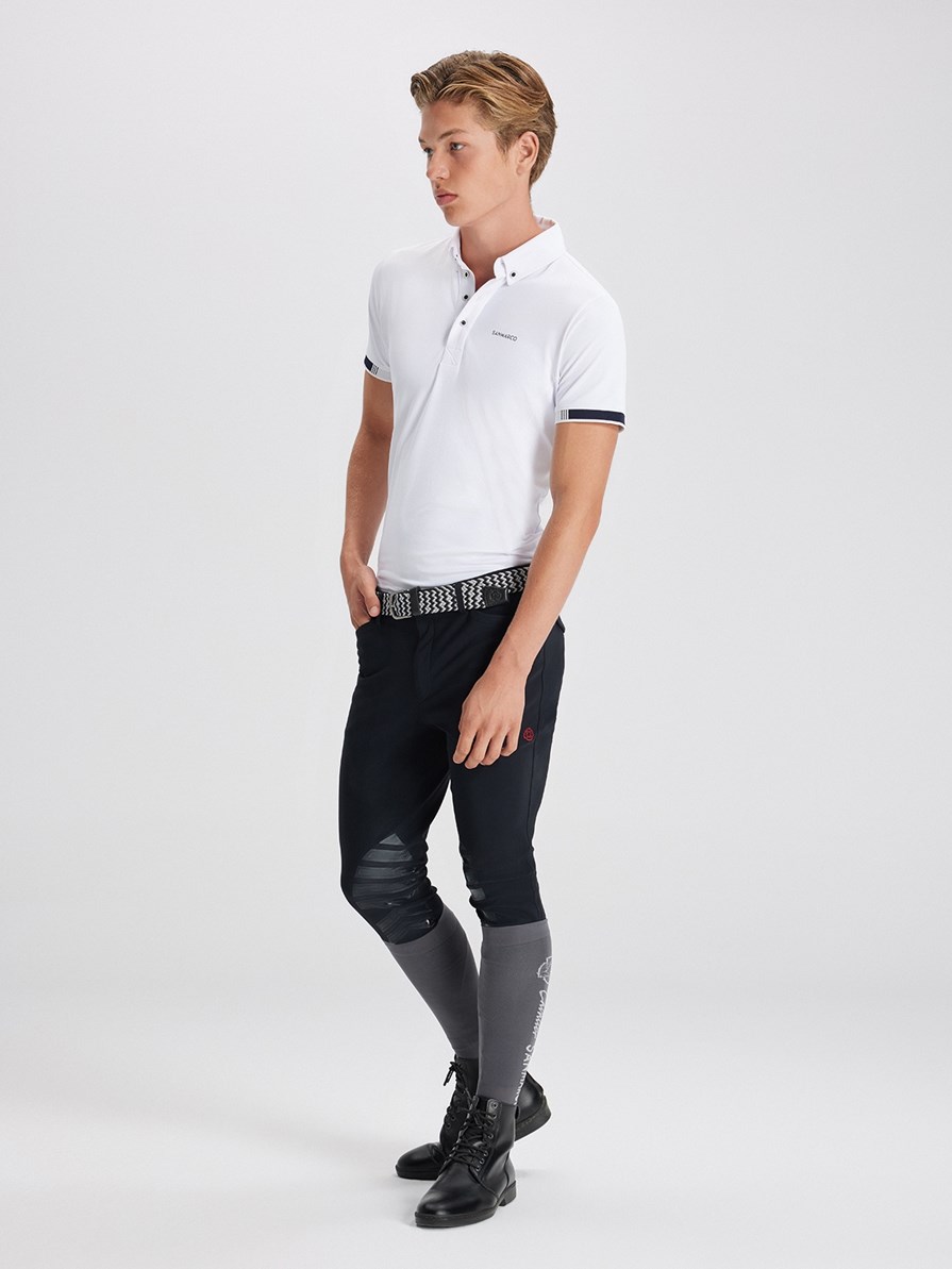 LEONARDO BLACK MEN'S KNEE GRIP PRO BREECHES 