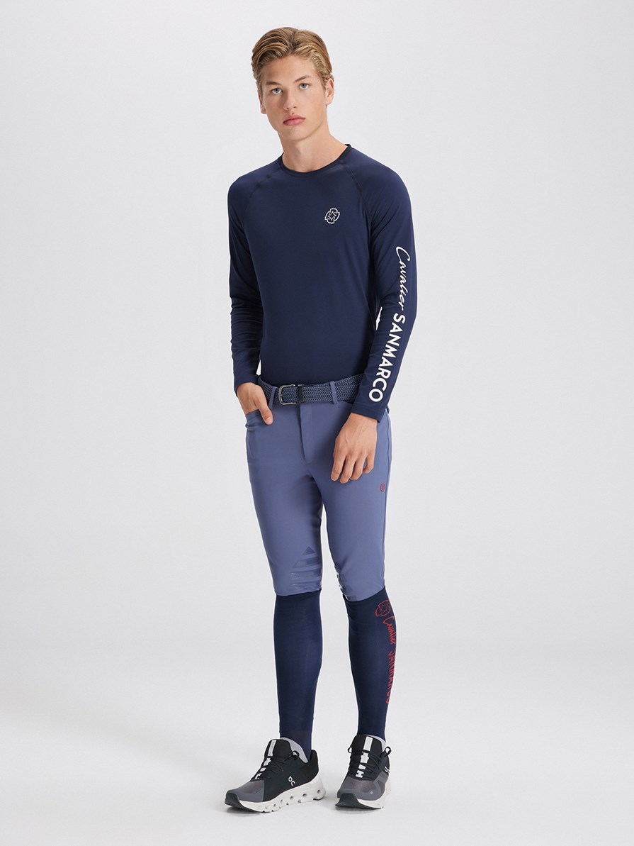 LEONARDO STORM BLUE MEN'S KNEE GRIP PRO BREECHES 