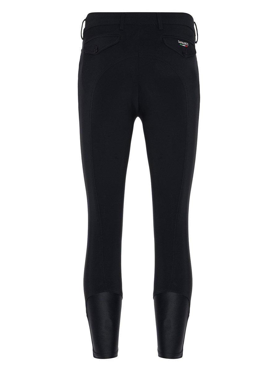 LEONARDO-W BLACK MEN'S KNEE GRIP PRO WINTER BREECHES