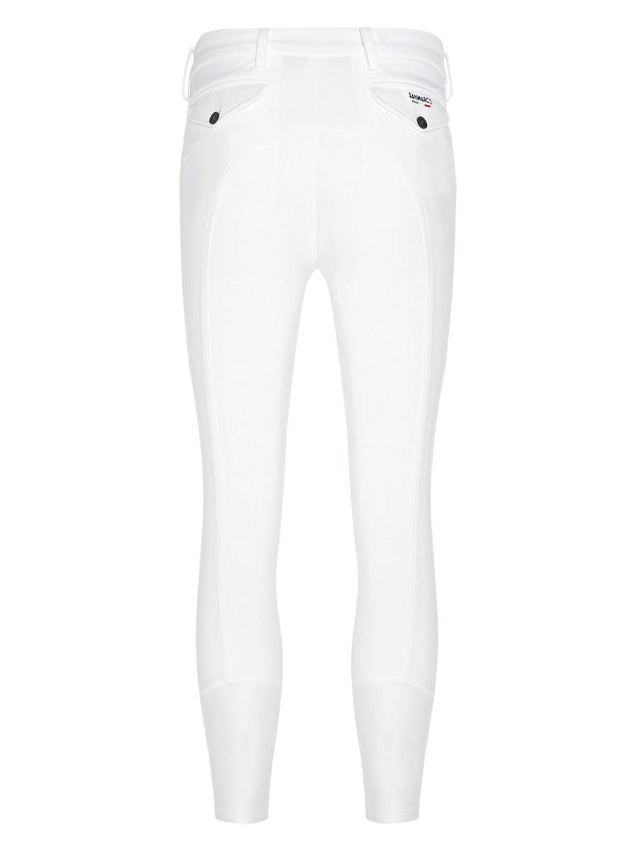 LEONARDO-W WHITE MEN'S KNEE GRIP PRO WINTER BREECHES 