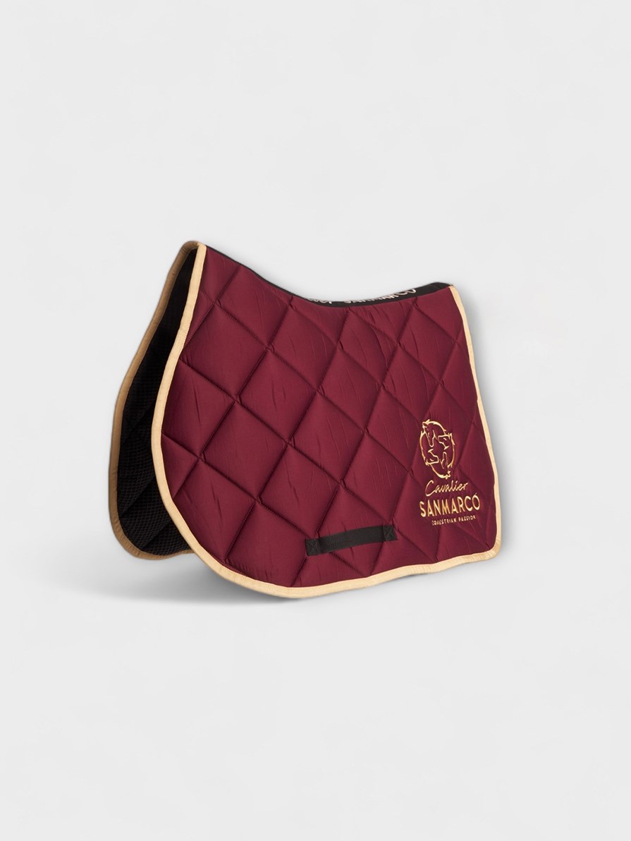 LONDON BORDEAUX/GOLD DIAMOND SADDLE PAD