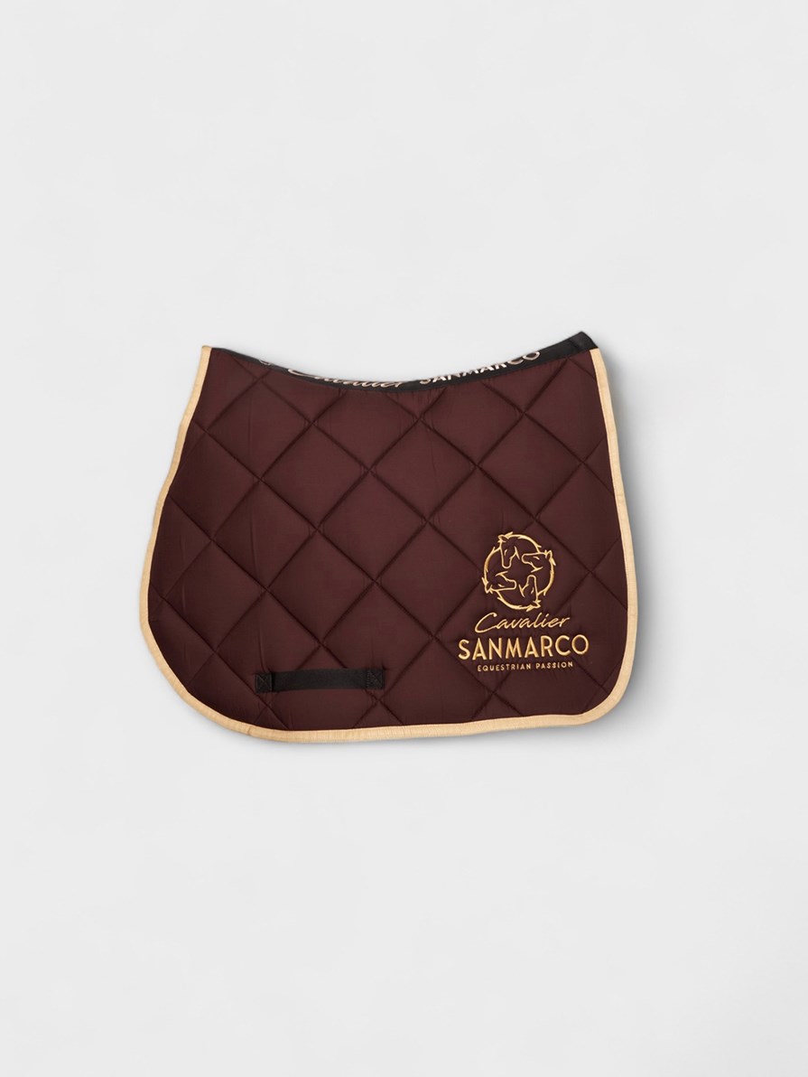 LONDON BROWN/GOLD DIAMOND SADDLE PAD