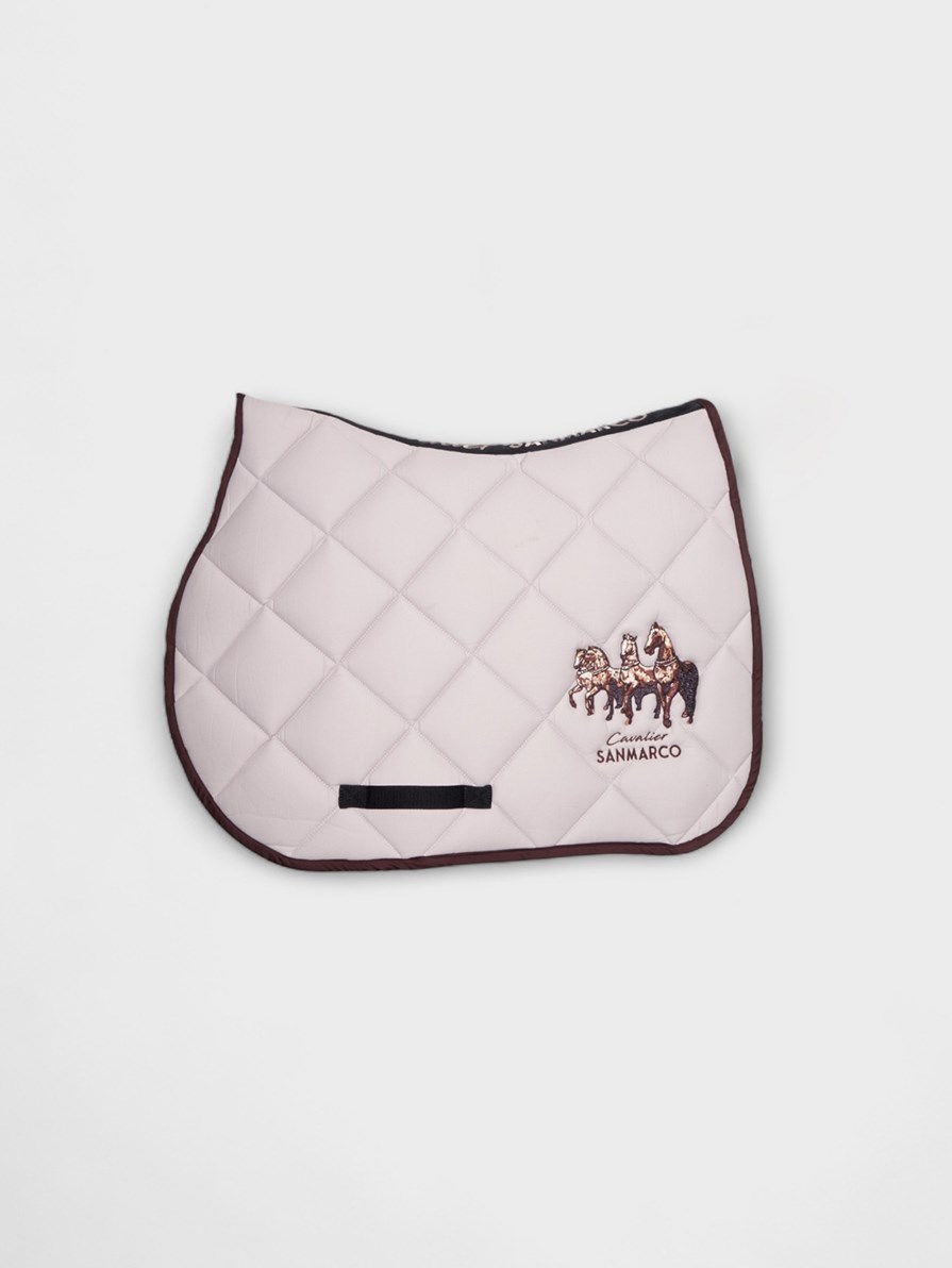 LONDON-H BEIGE/BROWN HERITAGE DIAMOND SADDLE PAD