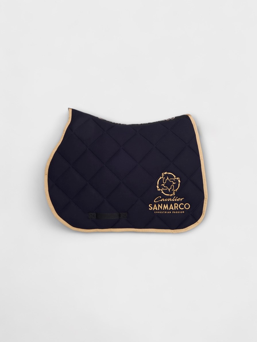 LONDON NAVY/GOLD DIAMOND SADDLE PAD