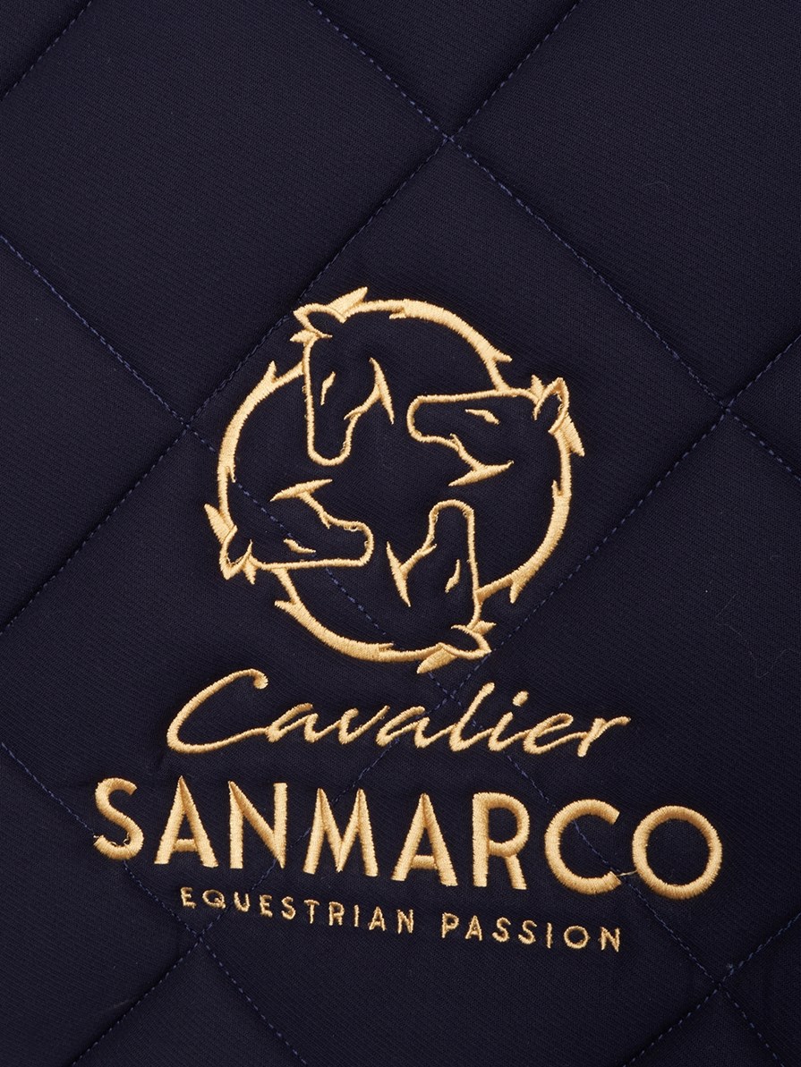 LONDON NAVY/GOLD DIAMOND SADDLE PAD 