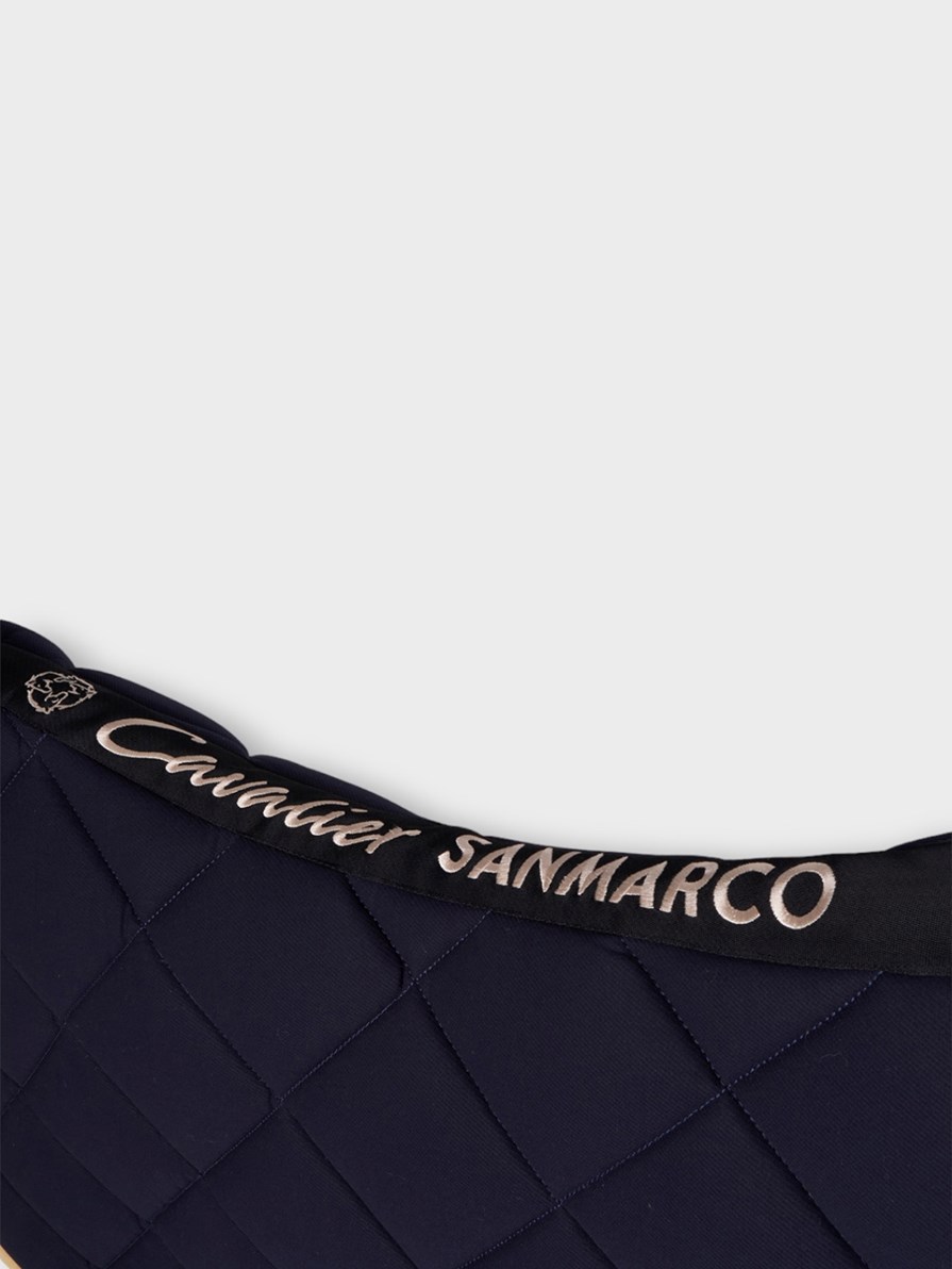 LONDON NAVY/GOLD DIAMOND SADDLE PAD 